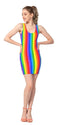 Adult Rainbow Stripe Tank Dress